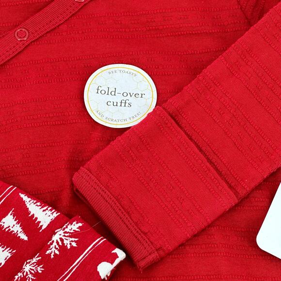 Burts Bees Winter Polar Bear 3 Pc Outfit Size 3-6 Mo Shirt Pants Hat Set Unisex - Picture 4 of 5